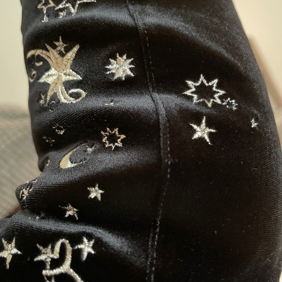 ASH Eros Black Velvet Star Over the Knee Boots - Picture 16 of 16